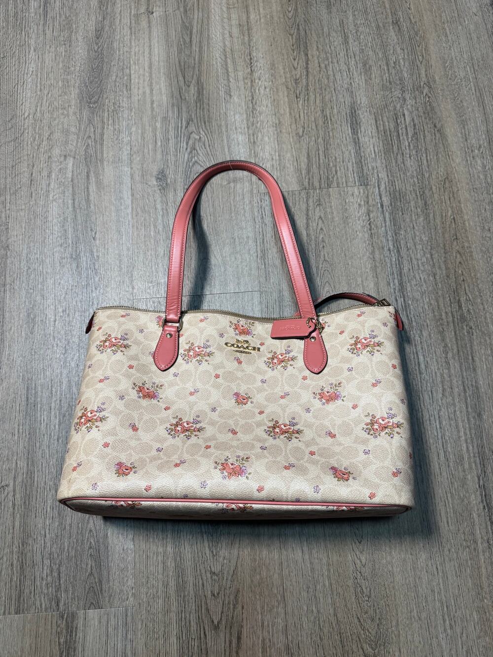 Coach Gallery Tote Bag in Signature Canvas with Floral Print